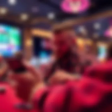 Player engaged in gameplay on mobile device