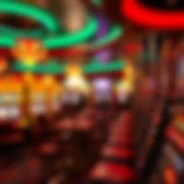 Luxurious Casino Interior with High-Stakes Slots A luxurious casino interior showcasing high-stakes slots