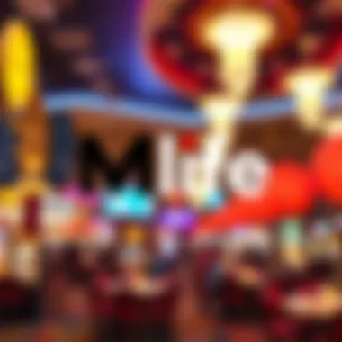 Mlife Logo in Casino Ambiance Mlife loyalty program logo displayed with casino background
