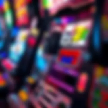 Close-up of a classic fruit slot machine