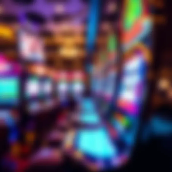 A modern video slot machine with an interactive screen