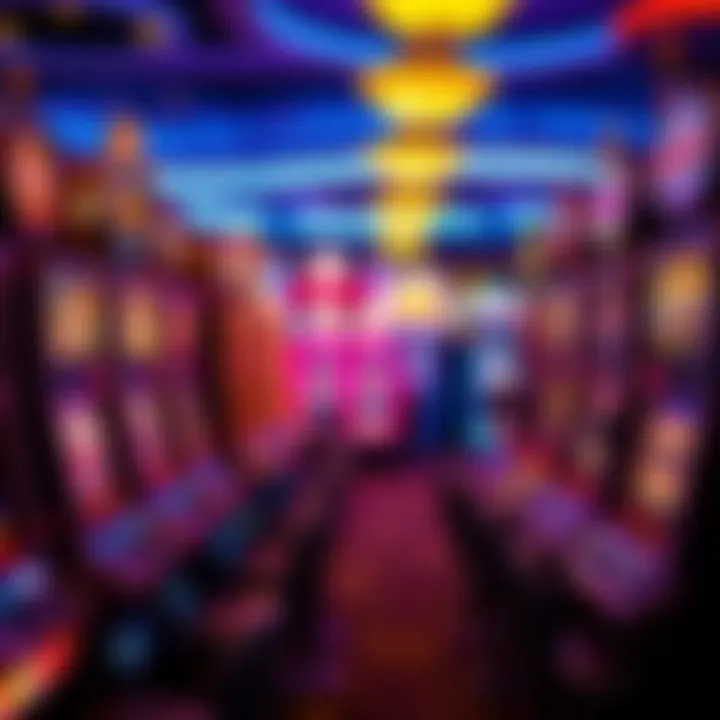 A vibrant display of slot machines in an Atlantic City casino