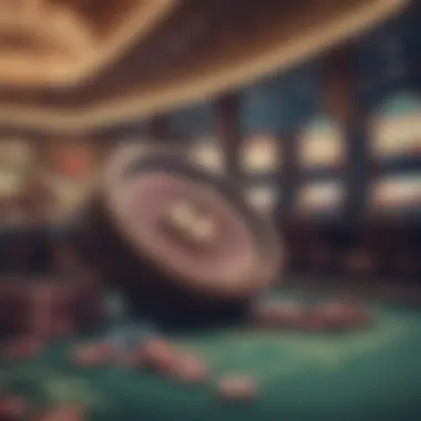 Virtual casino environment showcasing various games