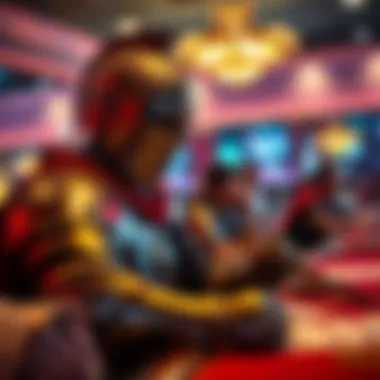 Close-up of a knight in action during the tournament