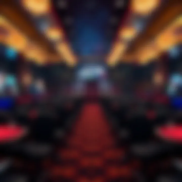 Seating arrangement highlighting different sections of the venue