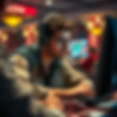 Strategic Insights in Texas Hold'em Player analyzing poker strategies on a PC