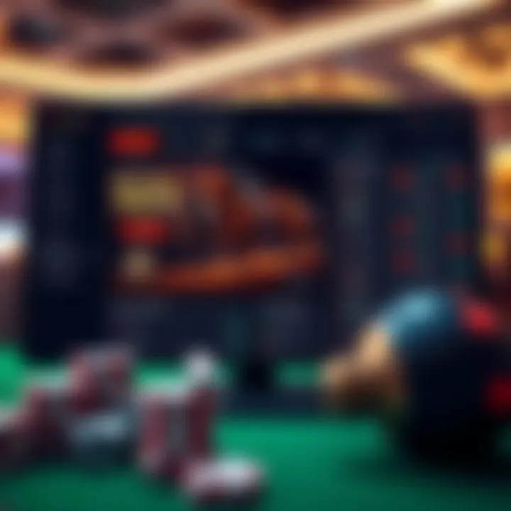 Racing Betting Site Interface An overview of a racing betting website interface showcasing various options and features.