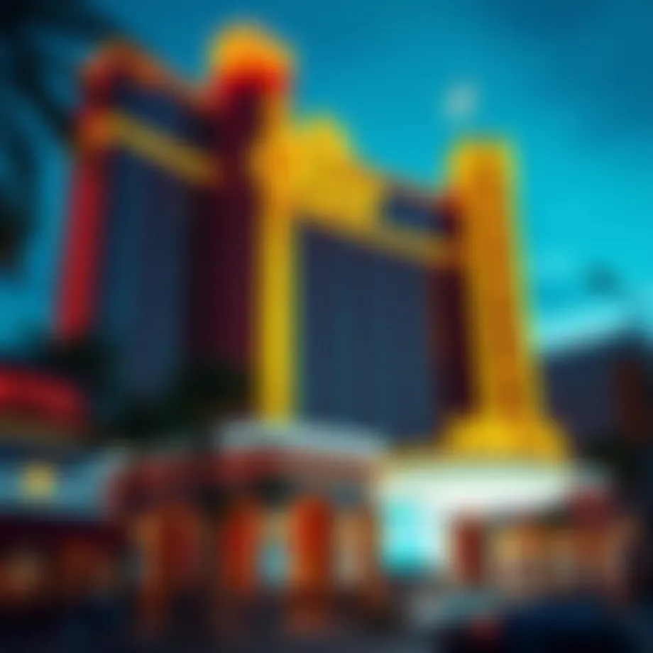 Stunning exterior view of the Rio Hotel at dusk