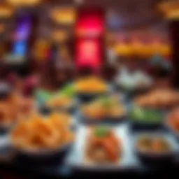 Elegant spread of various dishes at San Manuel Casino buffet