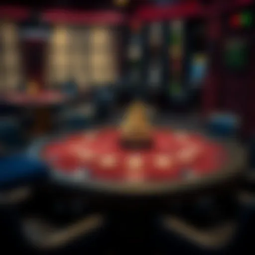 An elegant display of a Seven Card Stud Poker table setup