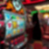 An intricate slot machine showcasing diverse symbols and reels