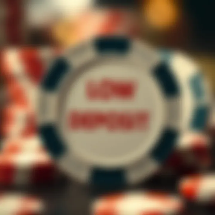 The Appeal of Low Deposit Chips A close-up of a casino chip emphasizing low deposit gaming