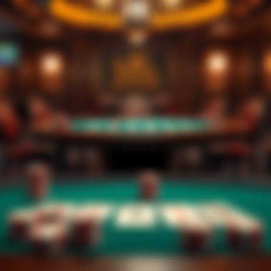 Table layout for Texas Hold'em gameplay