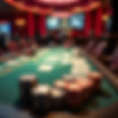 Immersive Texas Hold'em Table Experience Texas Hold'em table setup showcasing chips and cards