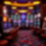Luxurious casino interior with slot machines