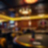 Interior view of The Oaks Poker Club showcasing the vibrant atmosphere
