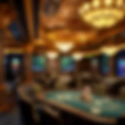 Interior view of the Treasure Island Poker Room showcasing luxurious decor