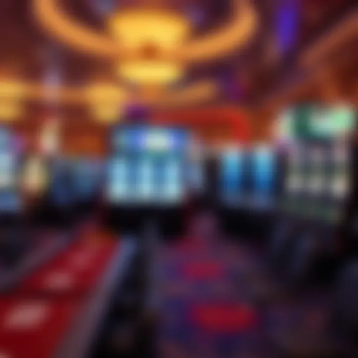 Diverse Gaming Experience at Tropicana Gaming area filled with diverse slot machines and card tables