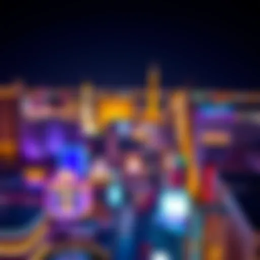 Aerial view of Las Vegas Strip at night showcasing vibrant lights