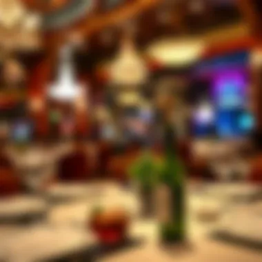 Gourmet dining setting in a renowned Las Vegas restaurant