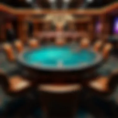 Professional Poker Table Dimensions A detailed view of a professional poker table showcasing its dimensions.