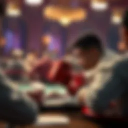 Visual representation of round betting mechanics