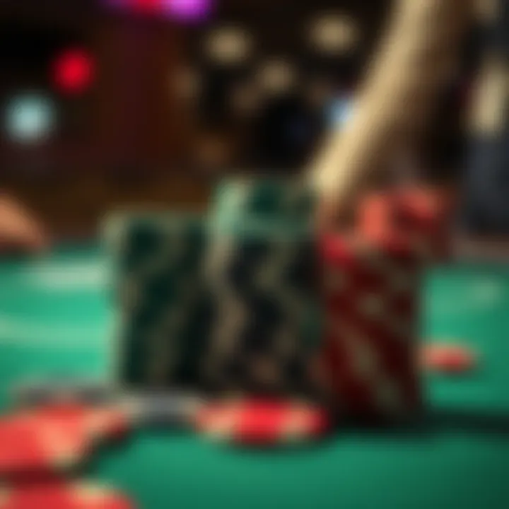 Visual representation of starting chips in poker setup