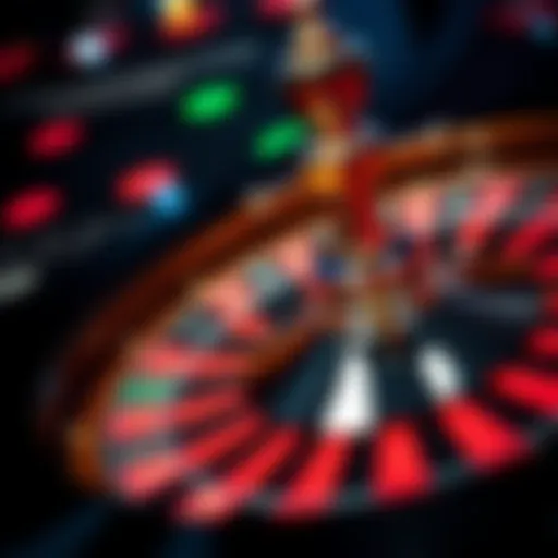 Roulette wheel showcasing various numbers