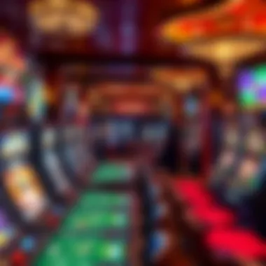 Exciting Gaming Atmosphere at Valley Forge Casino Tavern A lively gaming area filled with various gaming tables and electronic slot machines