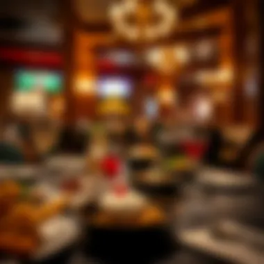 Gourmet Dining Experience at Valley Forge Casino Tavern A beautifully arranged table set with gourmet dishes and drinks at Valley Forge Casino Tavern